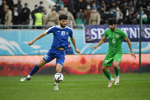 العراق يفوز على اوزبكستان بهدف شيركو كريم 