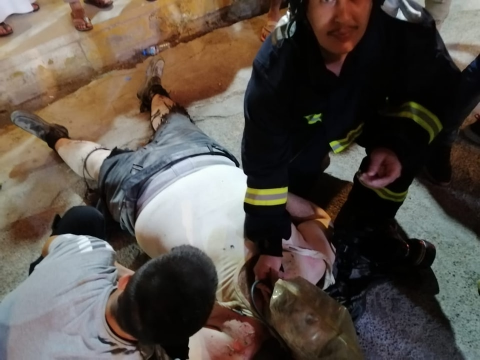انقاذ ١٣ مواطناً بعد انهيار بناية في ساحة الواثق