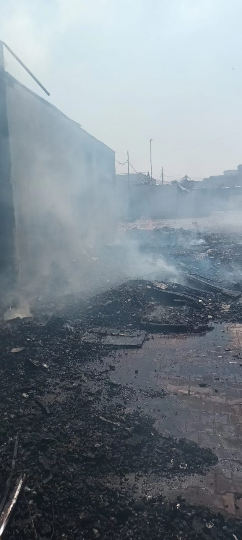 اخماد حريق اندلع في محال تجارية بمنطقة الحيانية وس