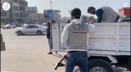 حملة لازالة ومصادرة البسطات المتجاوزة مدخل (حي الغ