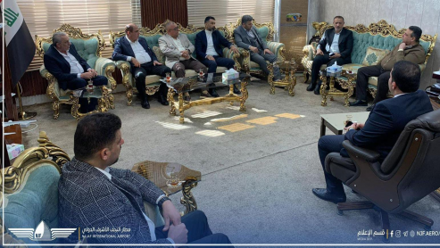  بحث آليات تسلم   مطار النجف الدولي من إدارة المطا