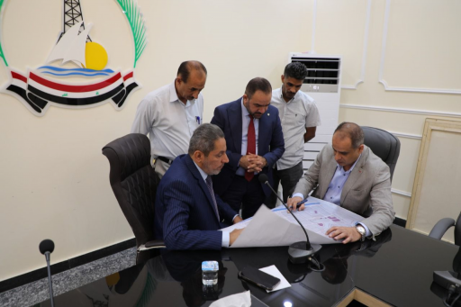حكومة البصرة تناقش تطوير تصميم المركز المدني لمركز