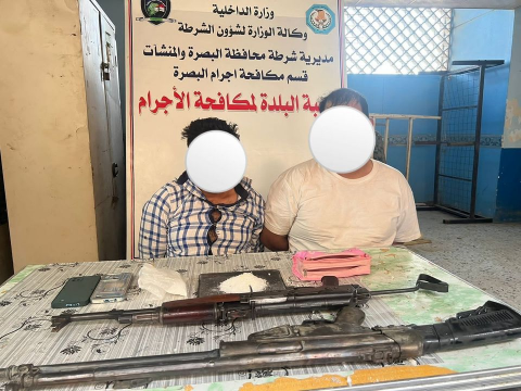 القبض على خمسة متهمين بتجارة المخدرات في البصرة 