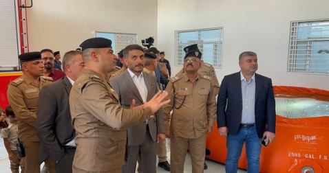 محافظ النجف يفتتح مركز الدفاع المدني في المدينة ال