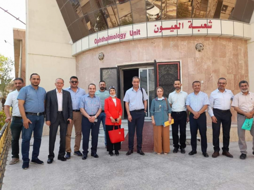 وفد طبي من المجلس العربي يطلع على آلية العمل في شع