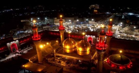تبديل رايتي قبتي الامامين الكاظمين (عليهما السلام)