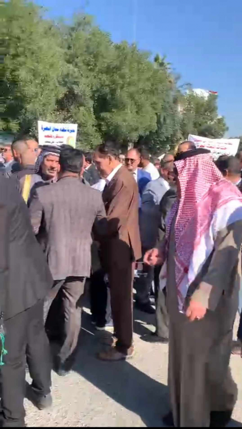 وقفة احتجاجية بالبصرة ضد ترشيح شعلان الكريم لرئاسة
