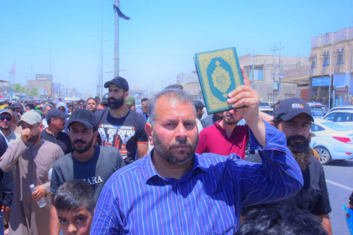 تظاهرة لاتباع التيار الصدري في البصرة احتجاجا على 