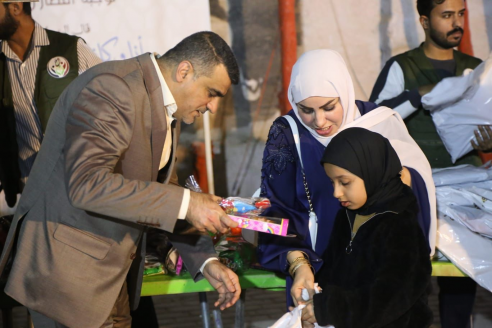 اللجنة التطوعية في ديوان البصرة تقيم مآدبة افطار ل