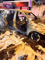 فض  مشاجرة مسلحة  ادت الى إطلاق نار واحتراق عجلة ف