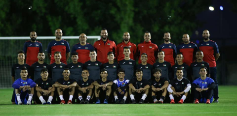 منتخبات الكويت والبحرين وفلسطين تجري تدريباتها في 