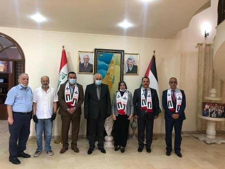 امين عام حزب الامة العراقية يزور السفارة الفلسطيني