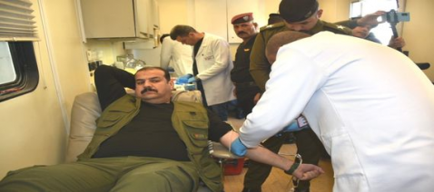 شرطة البصرة تنظم حملة للتبرع بالدم