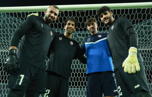 المنتخب الوطني يختتم تدريباته في مدينة يونغن 