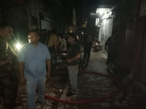  اخماد حريق اندلع في عمارة سكنية واخلاء العشرات من