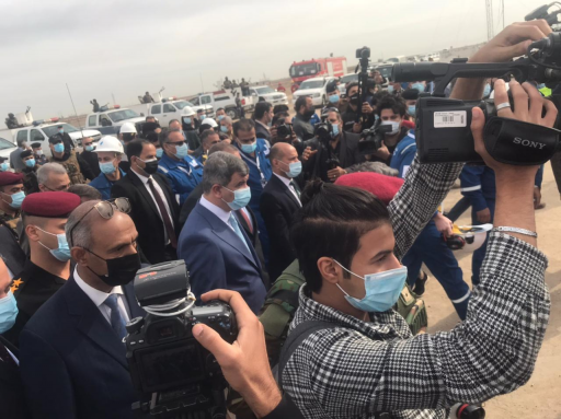 وزير النفط يفتتح محطة كبس الغاز الخامسة الجديدة في