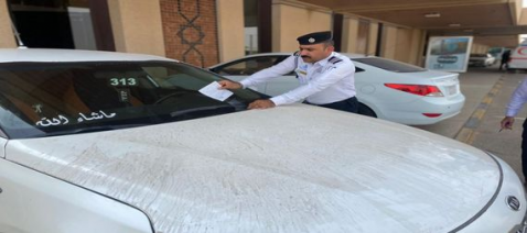 مرور البصرة  تنفذ حملة لمحاسبة المركبات المتوقفة ق