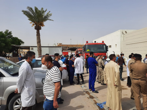 اخماد حريق اندلع في مستشفى الحكيم بالنجف
