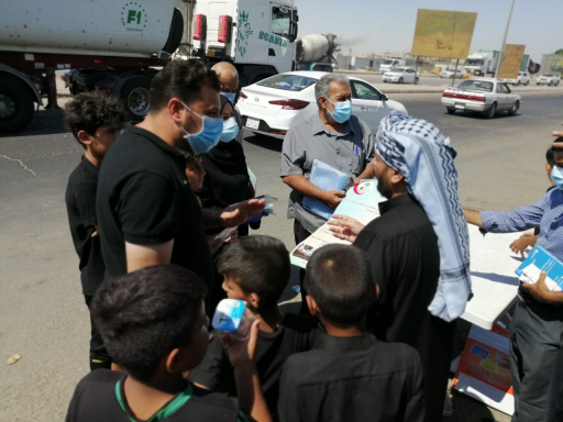 صحة البصرة " توعية وإرشادات صحية لزوار الإمام