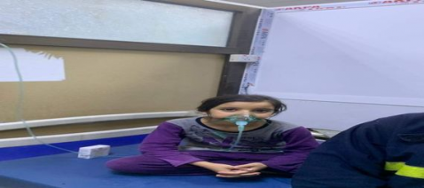 انقاذ  6  أشخاص حاصرتهم النيران داخل دارهم في البص