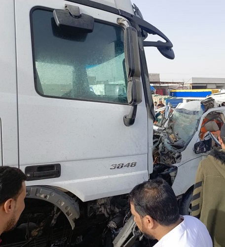 مصرع 10 معلمين ومعلمات و 3 اطفال في حادث سير مروع 