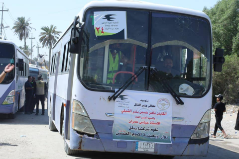 النقل : اكثر من مليون ومائتي الف زائر تم نقلهم الى