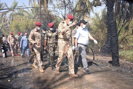 الدفاع المدني في كربلاء تطلب الاسناد للسيطرة على ح