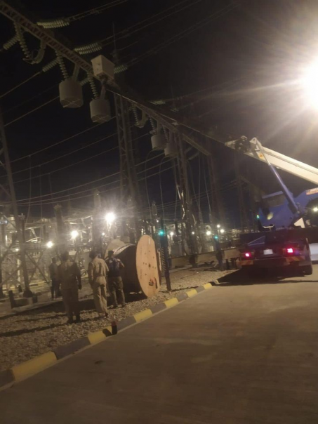 ملاكات نقل كهرباء الجنوب تنجز ربط وتشغيل خط ذي قار