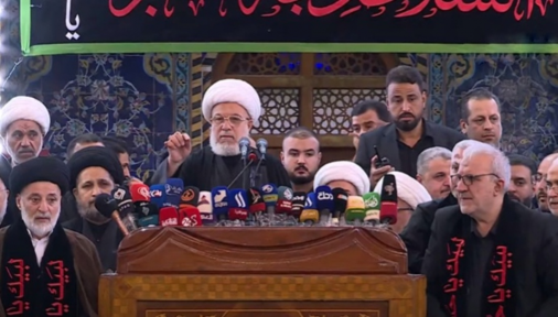مراسم تبديل الرايات في كربلاء المقدسة إيذاناً ببدء