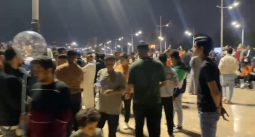 بالصور ..تجمع جماهيري في كورنيش البصرة  لمؤازرة من