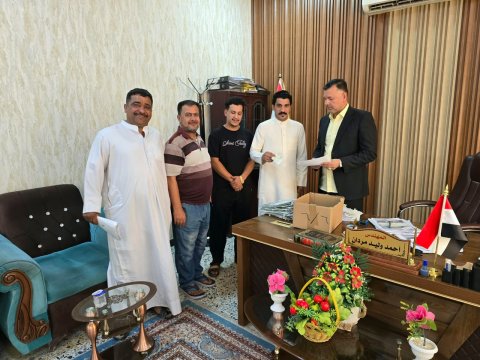 فرع شركة الحبوب في النجف يوزع مستحقات الفلاحين والمزارعين وتجهيز المطاحن الأهلية والحكومية