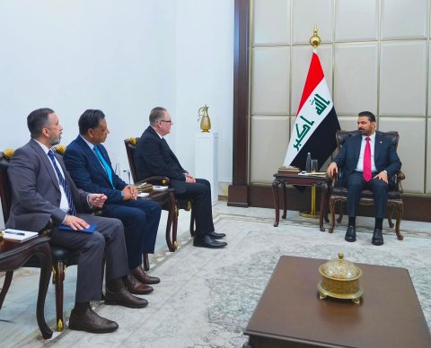 الزيدي يؤكد اهمية العلاقة بين العراق وبرامج الامم المتحدة الاقتصادية والتنموية