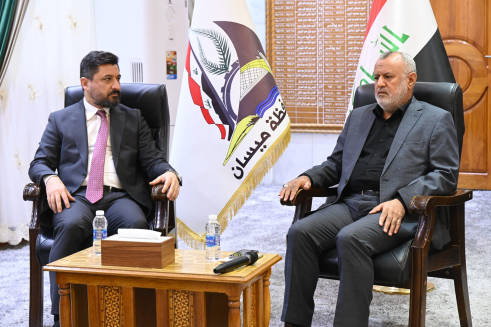 وزير العدل يبحث مع محافظ ميسان انشاء بناء مجمع عدلي وسجن الع