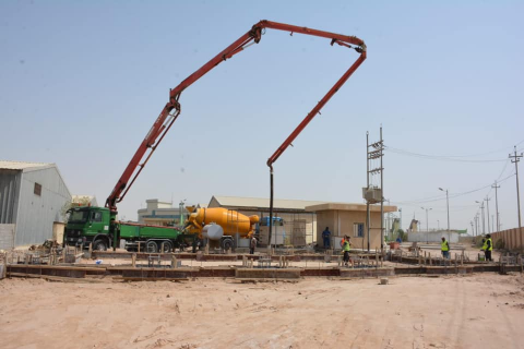 الكلية التقنية الهندسية البصرة تباشر  بصب أسس مشروع معمل تدو