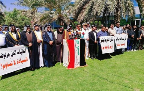 الحراك الشعبي في  البصرة يدين الاعتداء ا