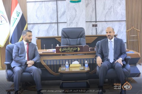 محافظا النجف وذي قار يبحثان تعزيز  التنسيق والتعاون بين الحكومات المحلية