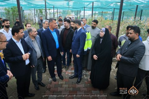 محافظ النجف : مبادراتُ التشجيرِ تُعزِّزُ المساحاتِ الخضراءَ وترتقي بالمظهرِ الحضريِّ وجمالِ المدينة