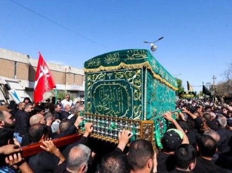 في ذكرى استشهاده …تشييع رمزي لنعش الإمام الجواد (عليه السلام)