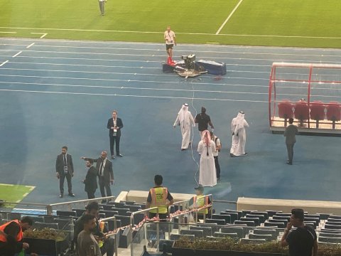 بالصور.. ملعب المدينة الرياضية بالبصرة يستعد لاقامة مباراة السد القطري والاستقلال الايراني