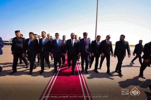 رئيس مجلس النواب يصل إلى محافظة النجف الاشرف