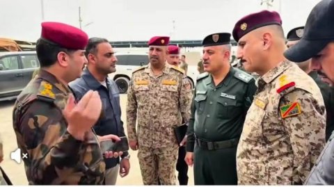 قائدا العمليات والشرطة في البصرة يتفقدان منفذ الشلامجة الحدودي للاطلاع على الأوضاع الأمنية وسير العمل ميدانياً