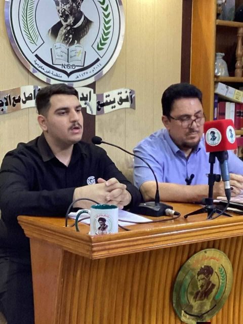 رابطة مصطفى جمال الدين بالبصرة  تحتفي بموهبة سردية واعدة الشاب القاص علي حيدر عثمان