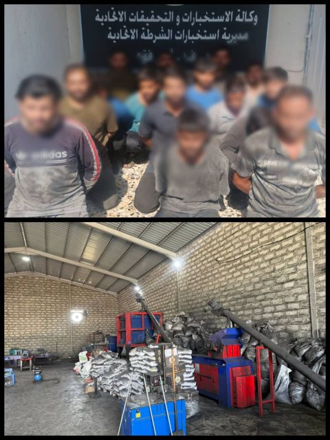 عمليات بغداد: إغلاق معمل غير مجاز لإنتاج الفحم  واعتقال 15 أجنبياً مخالفاً لشروط الإقامة والجنسية