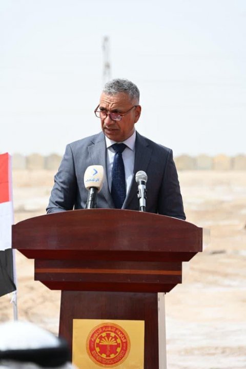 ارساء حجر الأساس لبناية الأقسام العلمية في كلية البوليتكنك/القرنة شمالي البصرة