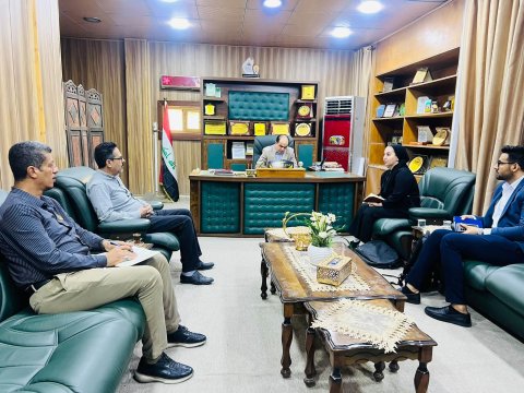 زراعة البصرة تبحث مع وفد من برنامج الأغذية العالمي سبل دعم وتطوير القطاع الزراعي في المحافظة