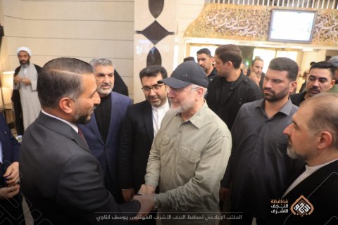 قاليباف في رحاب العتبة العلوية المقدسة بالنجف