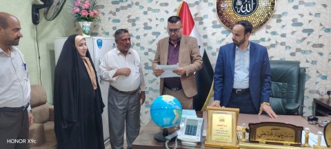 فرع النجف الأشرف يباشر بتوزيع صكوك مستحقات مسوّقي الحنطة للموسم التسويقي 2026