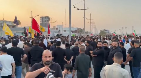 تظاهرة في البصرة ترفض قرار هبوط الطائرات الايرانية في المطارات العراقية